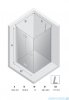 New Trendy New Soleo Light Gold 70x80x195 cm kabina lewa drzwi składane pojedyncze wspornik skośny złoty połysk/szkło przejrzyste K-1896